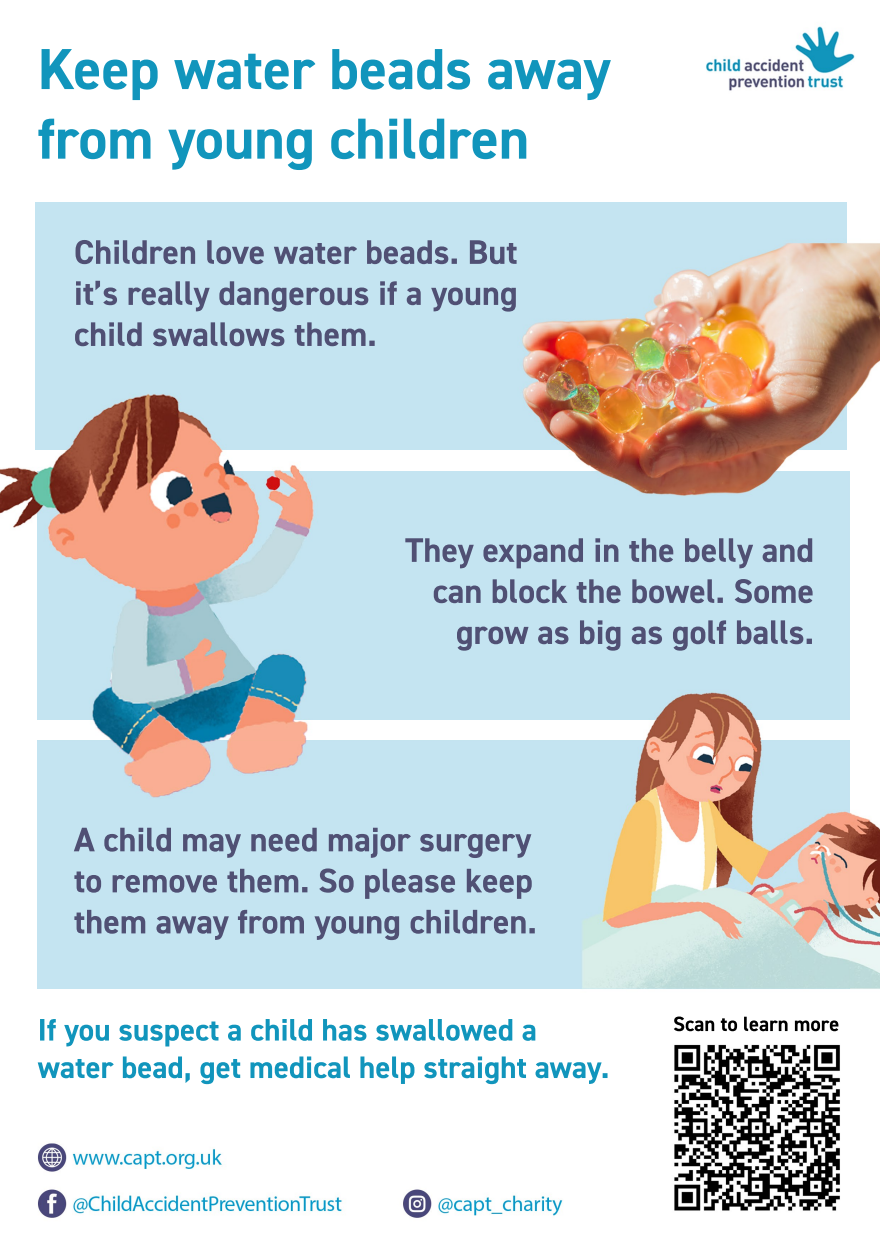 water beads safety poster